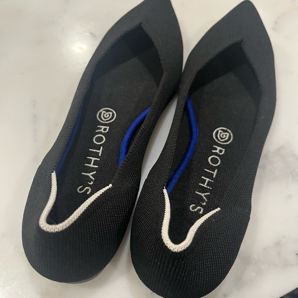 Rothy's Black The Point Flats